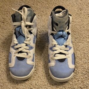 Jordan Kids Blue and White High-Top Sneakers